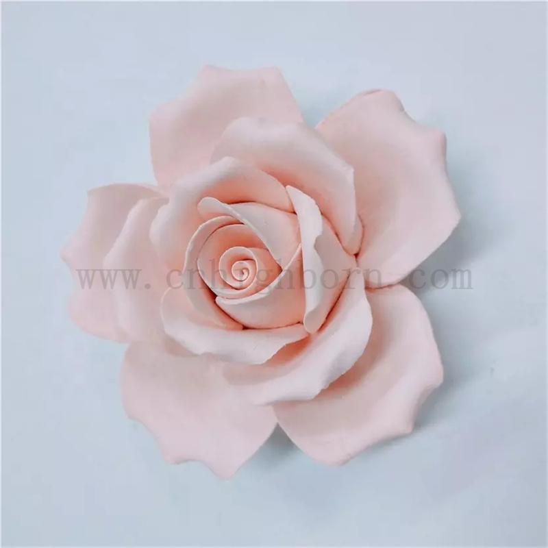 Belle fleur personnalisée fleur non parfumée en céramique rose arôme diffuseur pierre parfumée