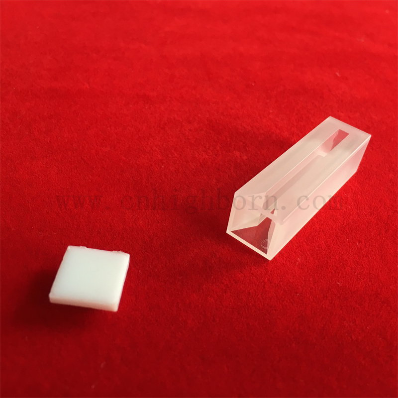 Consommables en laboratoire Standard Q254 Quartz Glass Cuvette Micro Cellule avec murs et couvercle givrés