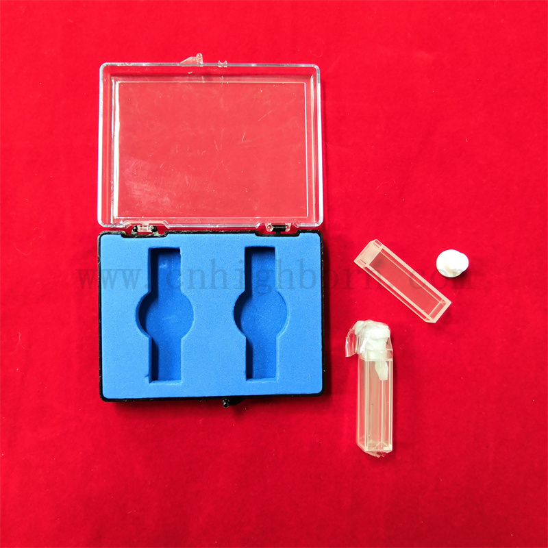 Recherche en laboratoire 3,5 ml Clearz en verre transparent CUVETTE UV Fluoromètre standard avec bouchon
