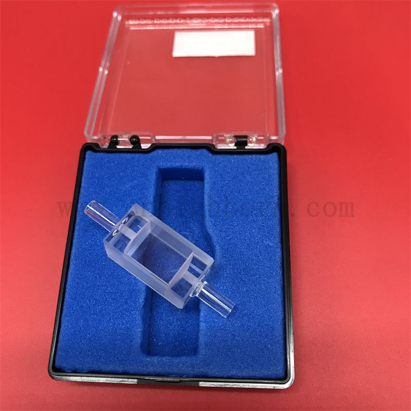 Laboratoire UV UV Bonne stabilité thermique Spectrophotomètre à cvette en quartz Cellule en verre optique