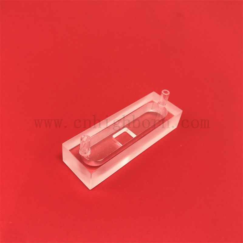 Recherche en laboratoire Cuvette en verre de quartz optique haute précision