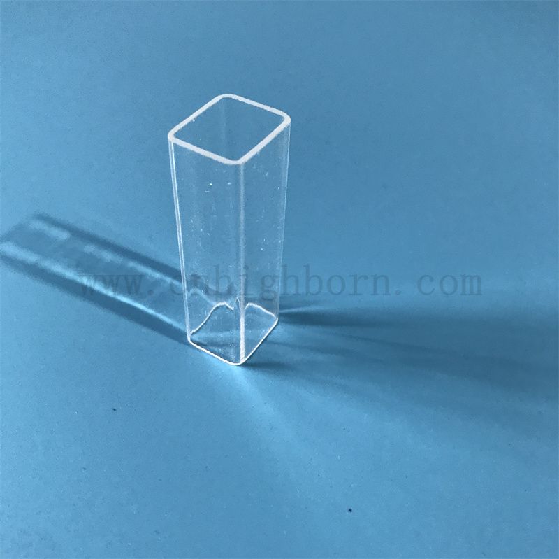 Tube carré en verre personnalisé à haute température à haute température 