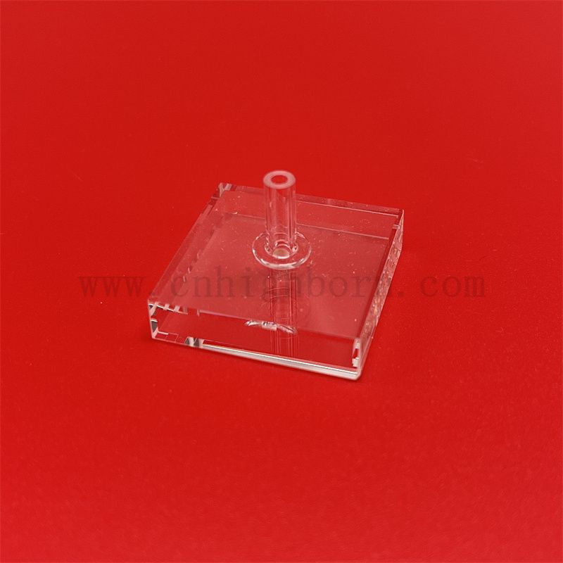 Instrument optique à haute température Spectrophotomètre cube Cuvette en verre de quartz