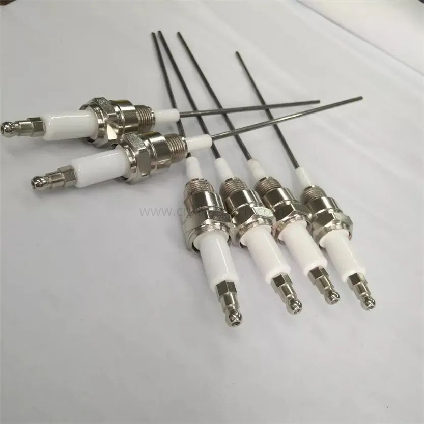 Sonde d'allumeur d'électrode d'allumage de gaz en céramique d'alumine adaptée aux besoins du client