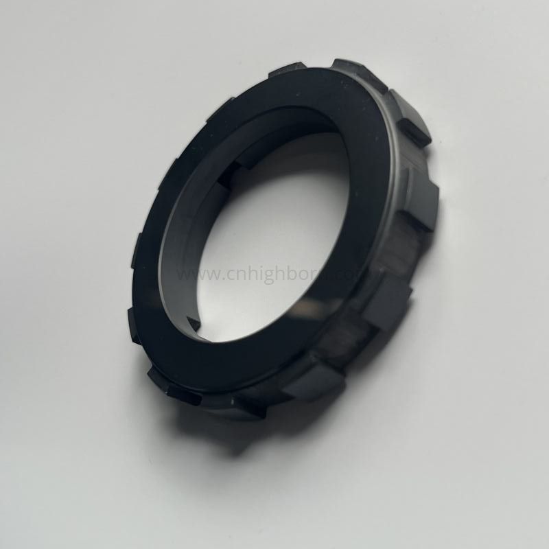 Bague d'engrenage en céramique SiC usinée sur mesure, haute dureté
