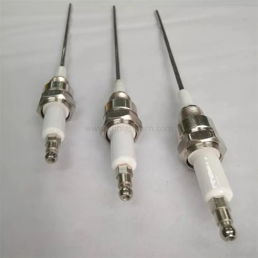 Sonde d'allumeur d'électrode d'allumage de gaz en céramique d'alumine adaptée aux besoins du client