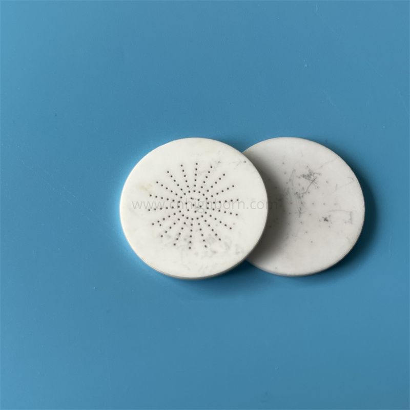 Plaque d'alumine à disque en céramique 95 % Al2O3 avec trous
