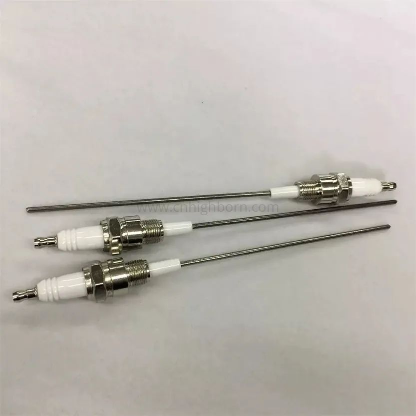 Sonde d'allumeur d'électrode d'allumage de gaz en céramique d'alumine adaptée aux besoins du client